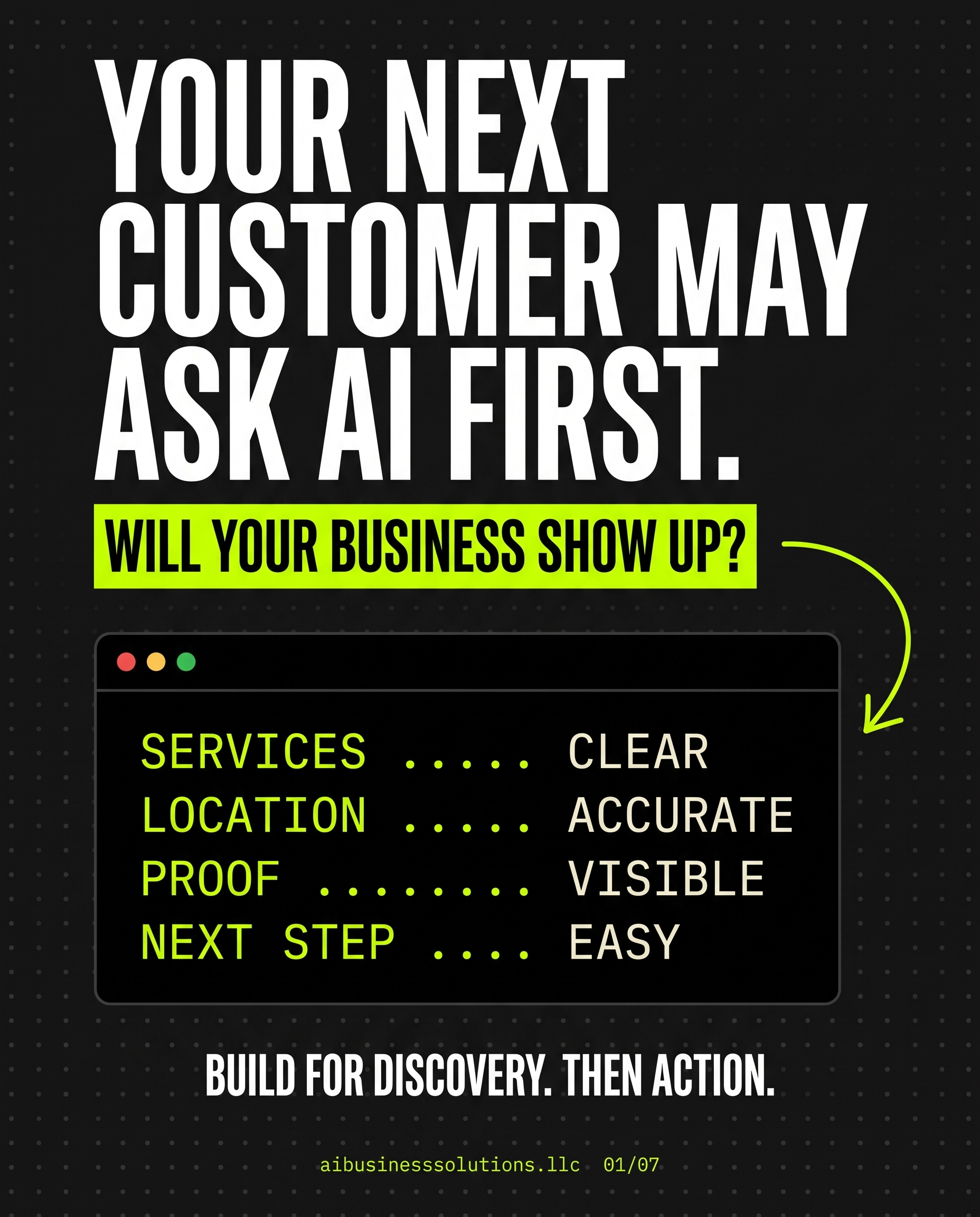 Your next customer may ask AI first. Build for discovery, then action.